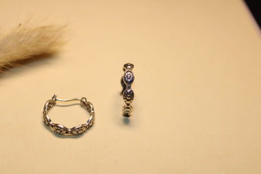 Classic Textured Silver Hoop Earrings