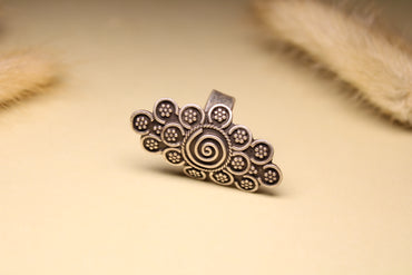 Spiral Bloom Silver Ring
