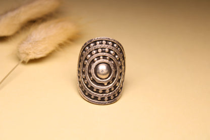 Concentric Heritage Silver Ring