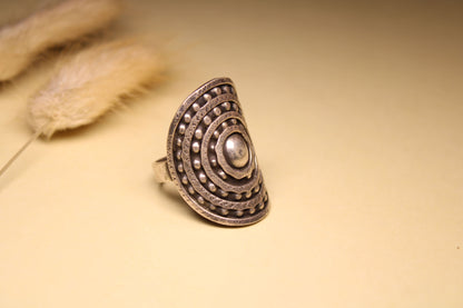 Concentric Heritage Silver Ring