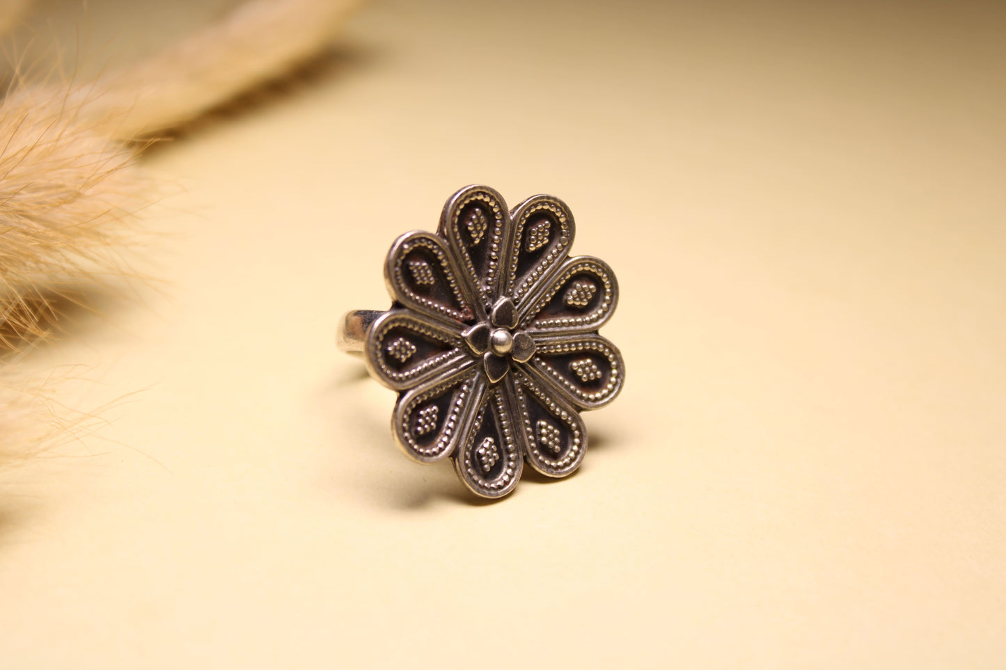 Floral Heritage Silver Ring