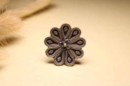 Floral Heritage Silver Ring