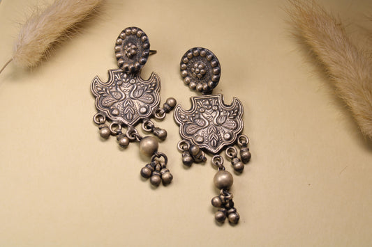 Heritage Bloom Silver Earrings