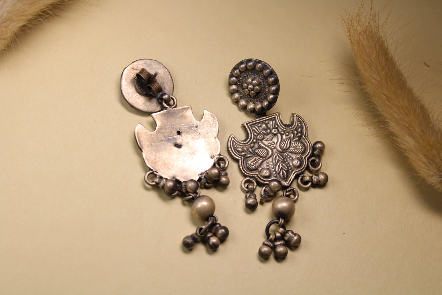 Heritage Bloom Silver Earrings