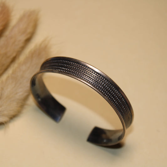 Classic Ribbed Silver Kada