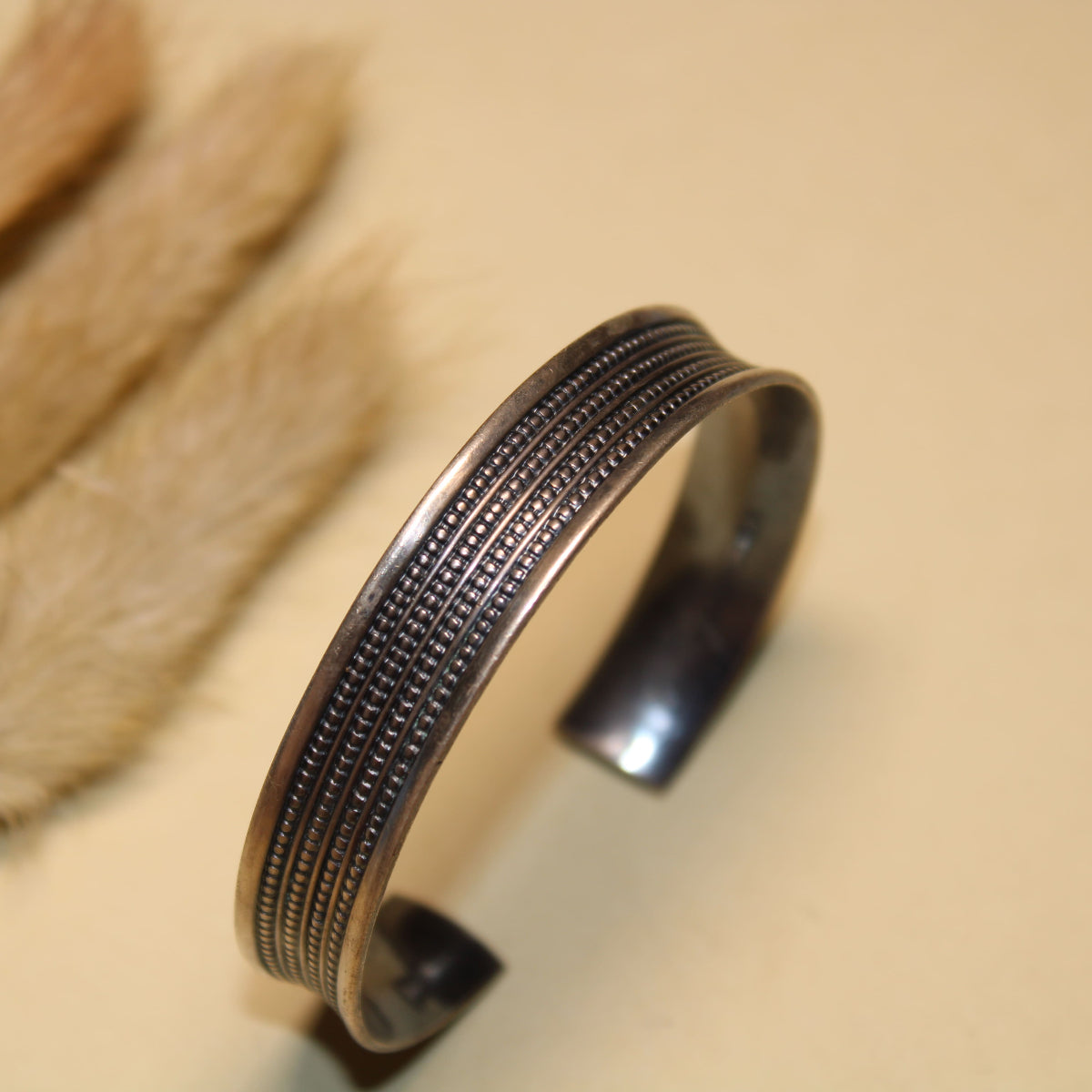 Classic Ribbed Silver Kada