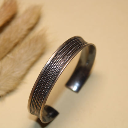 Classic Ribbed Silver Kada