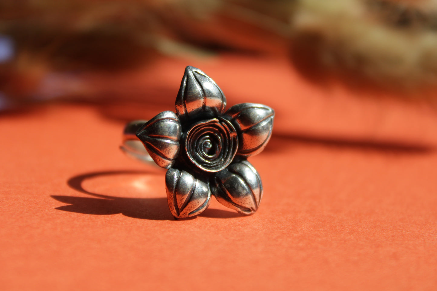 Blooming Lotus Spiral Ring