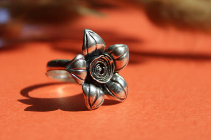 Blooming Lotus Spiral Ring
