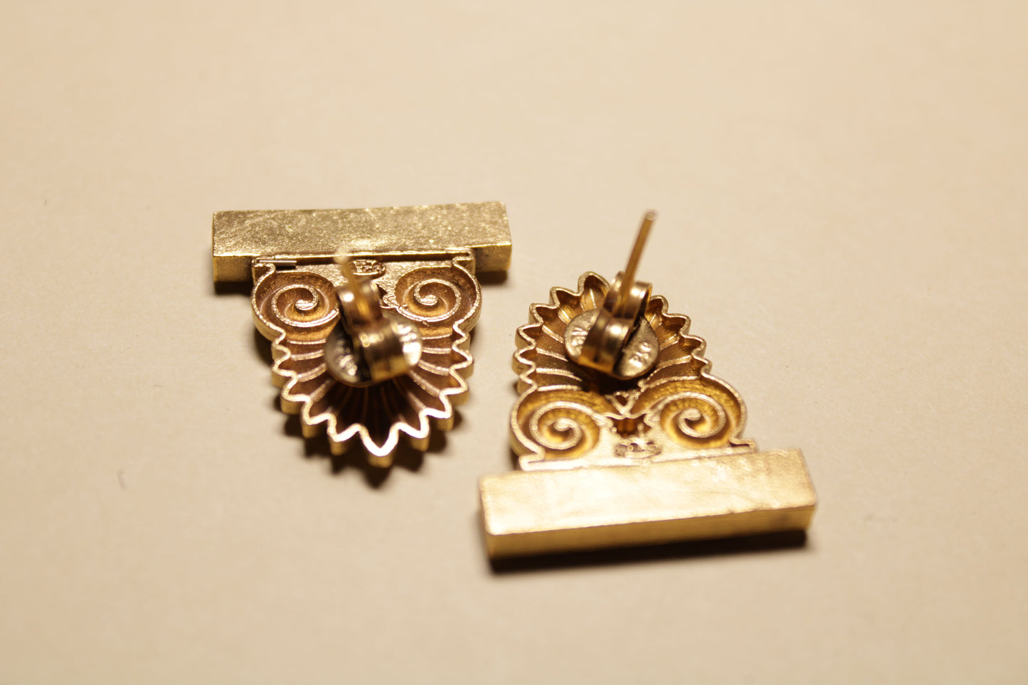 Royal Crest Gold Plated Silver Earrings