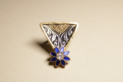 Neel Pushp Trikon Ring