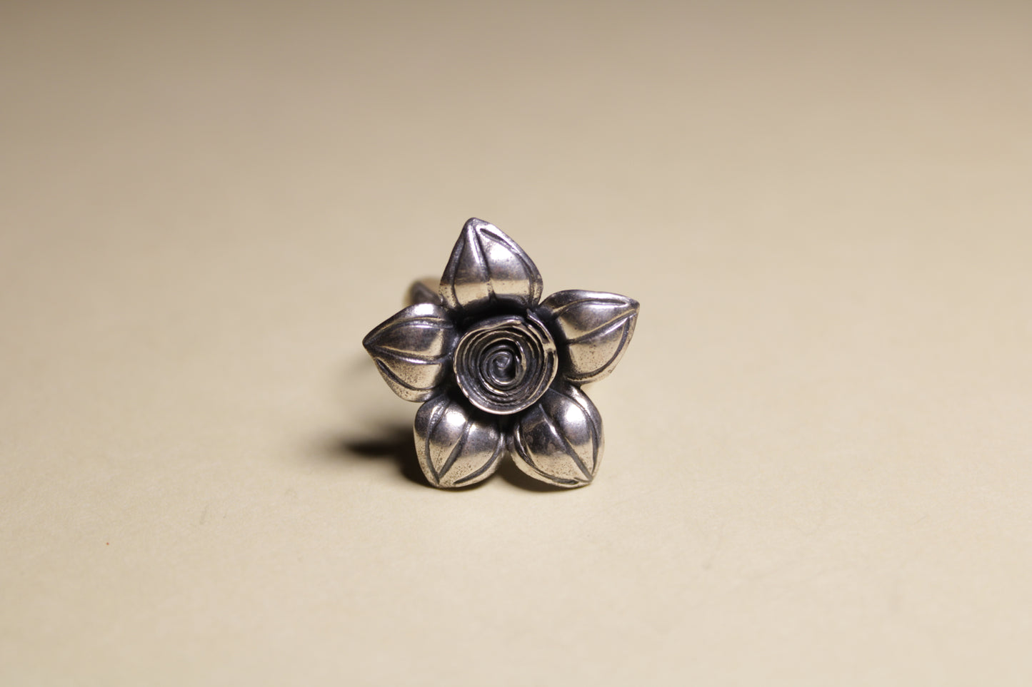 Blooming Lotus Spiral Ring