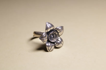 Blooming Lotus Spiral Ring
